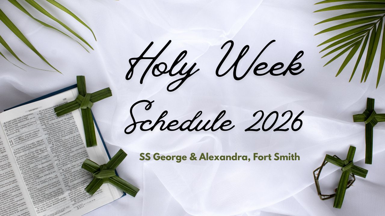 Title Image for the Holy Week Schedule Post for 2026.